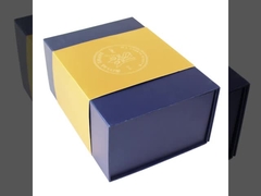 Oro blu rigido pieghevole d'imballaggio cosmetico impresso del contenitore di manica