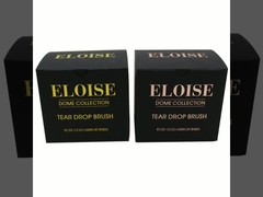 Spazzola d'imballaggio di Rose Gold For Make Up della scatola di Matte Black Paper Cosmetic Brush