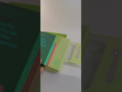 Scatola di imballaggio cosmetica di design personalizzato con materiale plastico e accessori a nastro