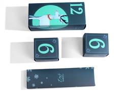 Scatole regalo set blu e grigio