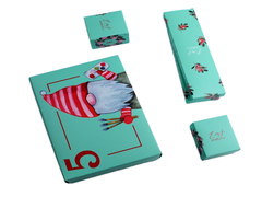 Scatola regalo natalizia blu