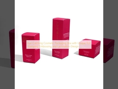 Scatola di imballaggio cosmetico accattivante con disegno unico di stampiatura in foglio, incisione e laminazione