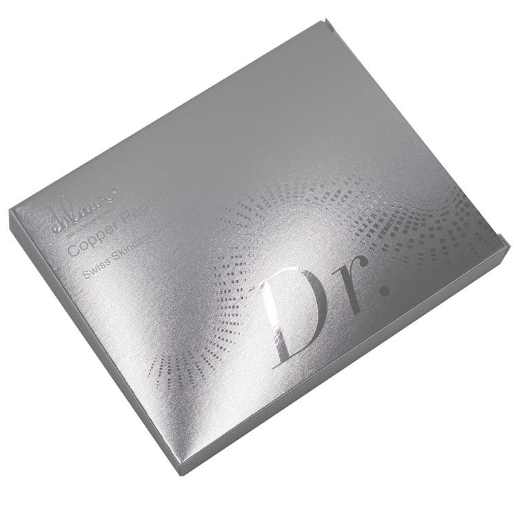 Cosmetici per la bellezza Maschera per il viso Scatola di imballaggio Disegno personalizzato Carta di colore argento