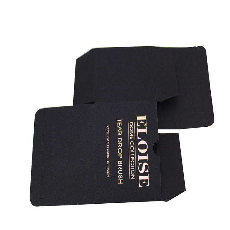Matte nero e rosa oro migliore imballaggio cosmetico scatola di carta per pennello di trucco