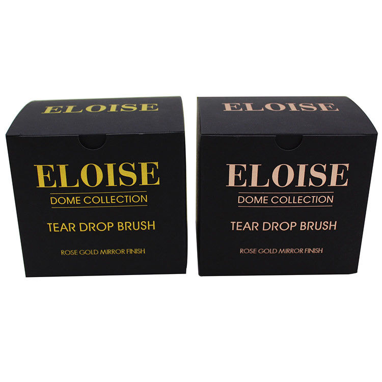 Matte nero e rosa oro migliore imballaggio cosmetico scatola di carta per pennello di trucco