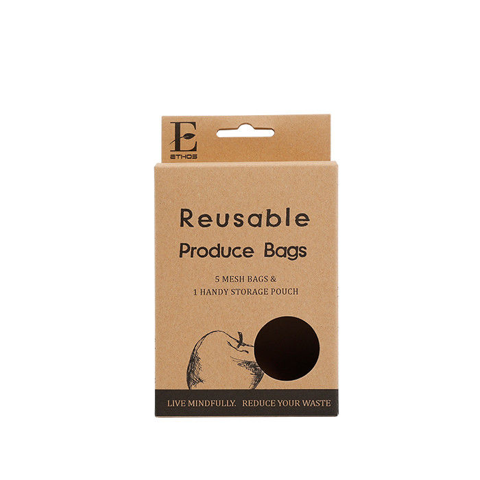 Scatola d'imballaggio di Brown Hang Tag Kraft Eco Friendly con la finestra rotonda