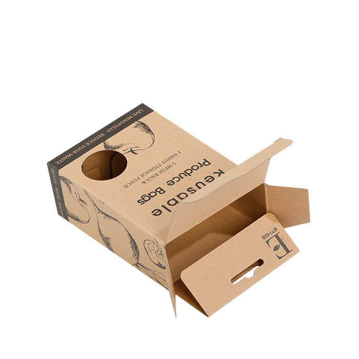 Scatola d'imballaggio di Brown Hang Tag Kraft Eco Friendly con la finestra rotonda