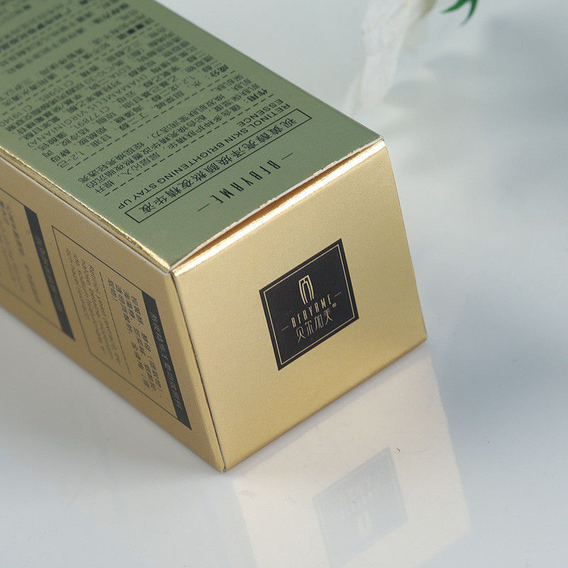 Luxury Gold Skincare Cartone Scatola Imballaggio Per Essenza Idratante Bottiglia Dimensioni personalizzate