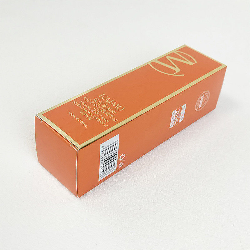 Piccolo kit di conservazione cosmetica arancione per la cura della pelle Scatola di imballaggio regalo con carta d'argento metallico