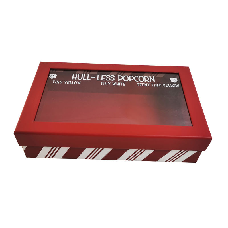 Accessoio a nastro Logo personalizzato Piccole scatole di cartone Soluzione di imballaggio cosmetico con finestra trasparente