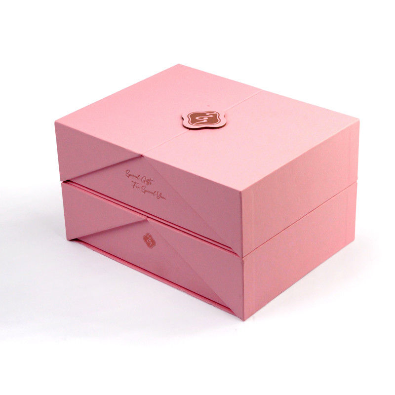 Unica scatola regalo magnetica rosa con imballaggio Custom Design per prodotti cosmetici