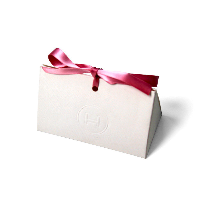 Imballaggio in scatola regalo in carta blu personalizzata con finestra trasparente per specchi cosmetici
