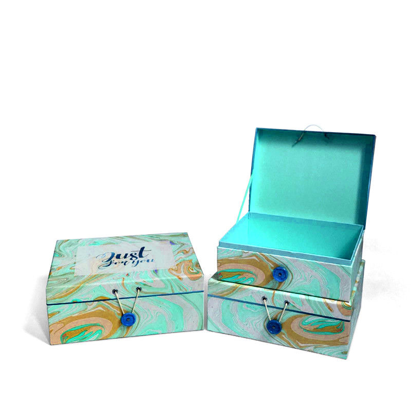Confezione colorata Set regalo scatola con coperchio magnetico e bottone per la bottiglia di profumo