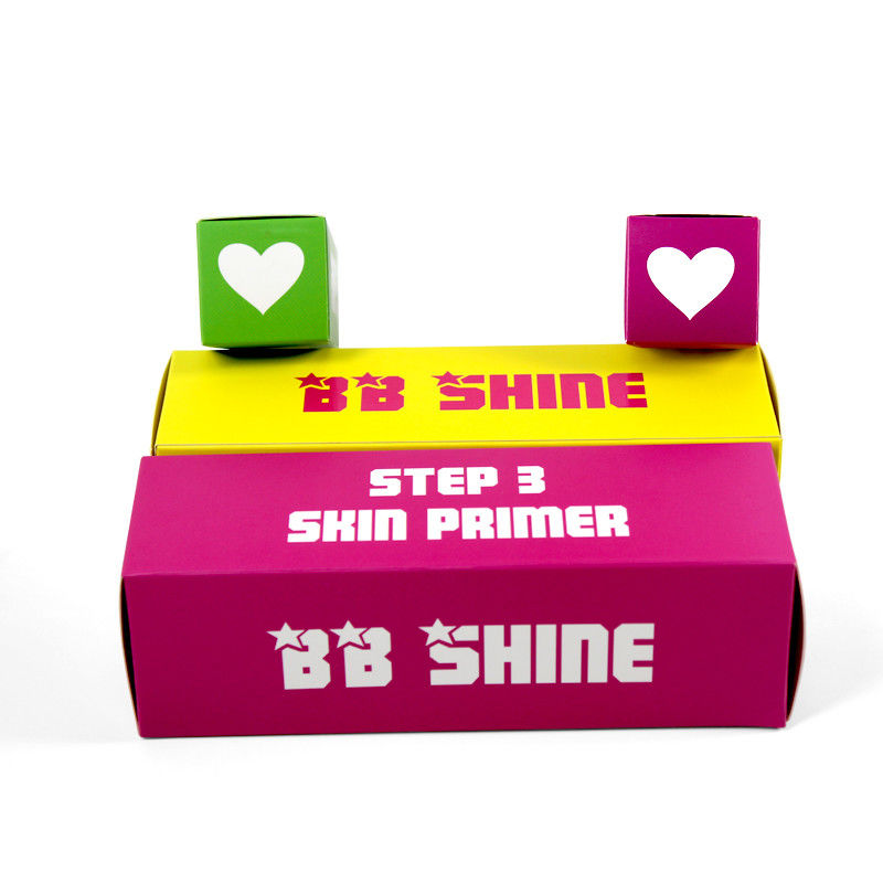 Scatola regalo cosmetica a colori Imballaggio Bottiglie di lozioni di diverse dimensioni Per prodotti per la cura della pelle