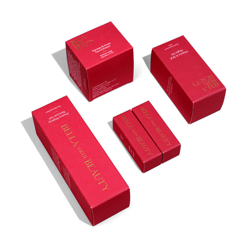 Confezione per la cura della pelle personalizzata Confezione per la cura della pelle Confezione per cosmetici rosso Confezione da confezione di confezione