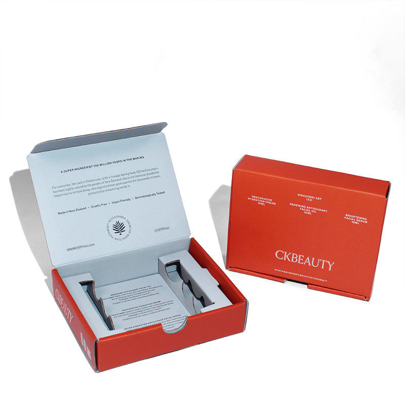 Scatole vuote per labbra personalizzate Fashion Desigh Orange Magnetic Paper Box dal produttore di imballaggi