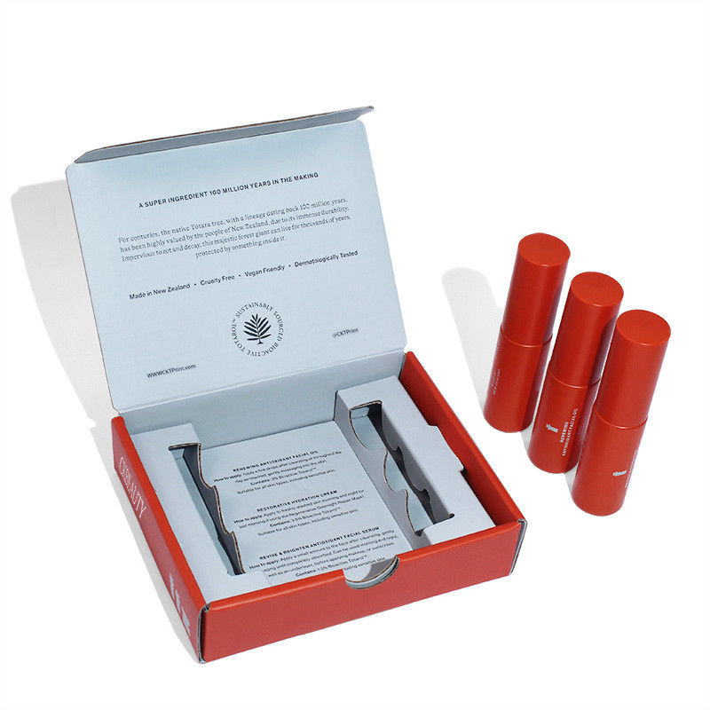 Scatole vuote per labbra personalizzate Fashion Desigh Orange Magnetic Paper Box dal produttore di imballaggi