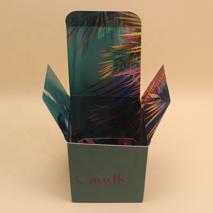Scatole di confezionamento di candele di lusso, in grosso, scatole regalo di candele con carta riciclata e stampa del logo.