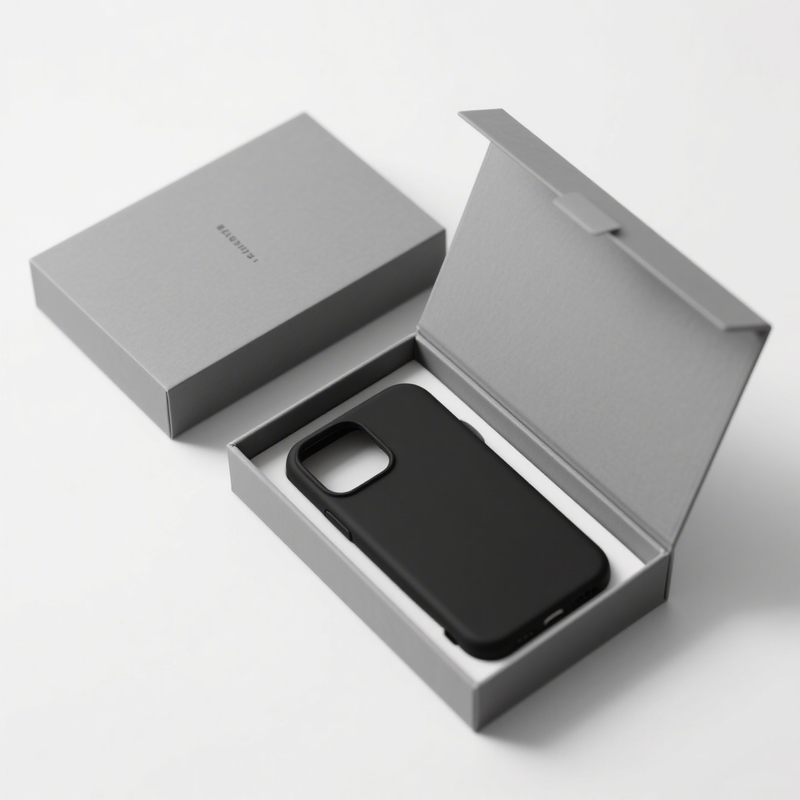 Scatola per imballaggio personalizzata per cover posteriore per cellulare in carta kraft, scatola per imballaggio per custodia per cellulare 21x10x6cm