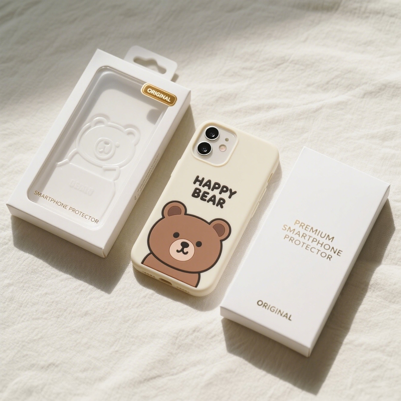 Scatola per imballaggio personalizzata per cover posteriore per cellulare in carta kraft, scatola per imballaggio per custodia per cellulare 21x10x6cm