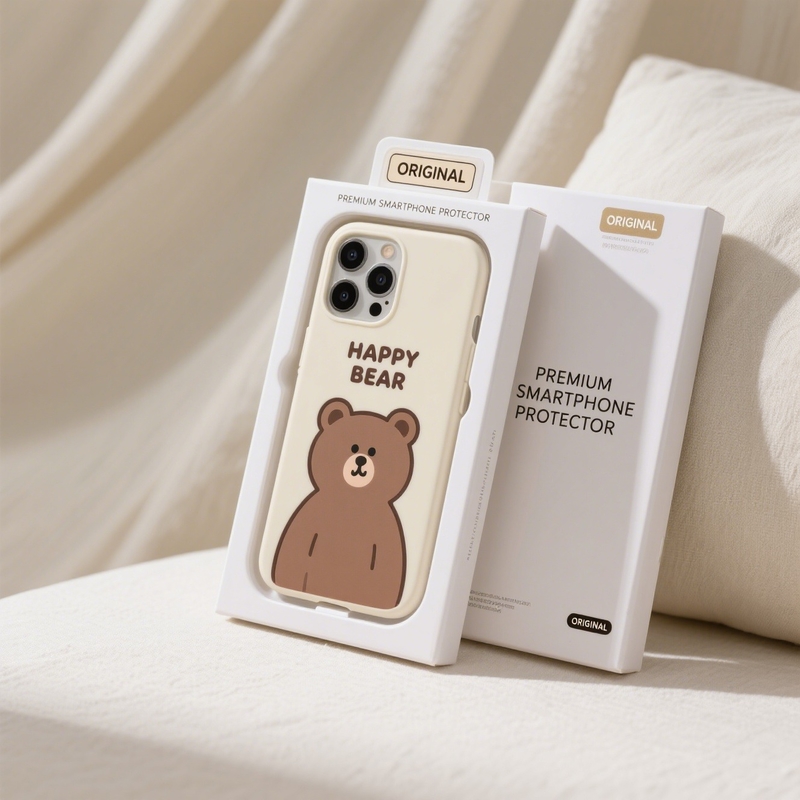 Scatola per imballaggio personalizzata per cover posteriore per cellulare in carta kraft, scatola per imballaggio per custodia per cellulare 21x10x6cm
