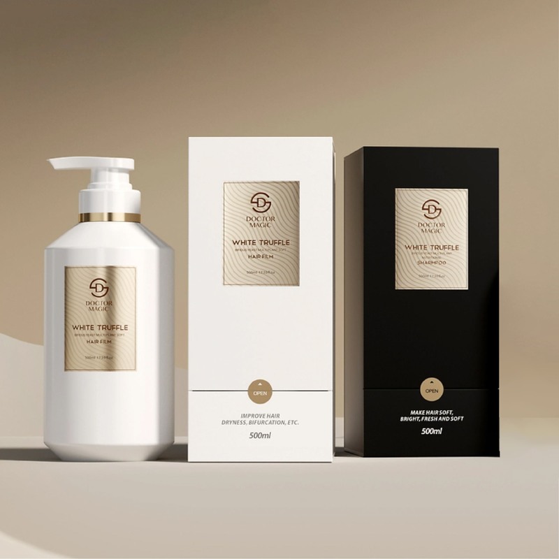 3 Bottiglie Rigid Roll su Perfume Scatola in Oro Nero Scatola di imballaggio cosmetico di lusso con chiusura magnetica