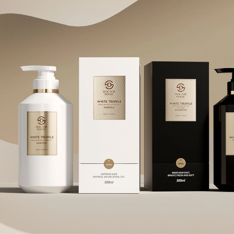 3 Bottiglie Rigid Roll su Perfume Scatola in Oro Nero Scatola di imballaggio cosmetico di lusso con chiusura magnetica