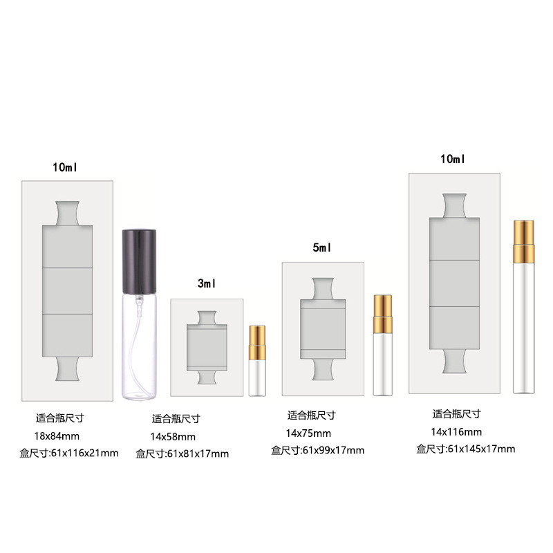 Scatola per profumi a mano 3ml 2ml 5ml con doppia facciata personalizzata in colore e materiali ecologici