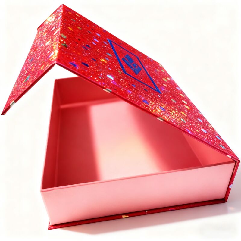 Scatola regalo magnetica artigianale su misura con struttura rigida e rilievo per imballaggi di lusso