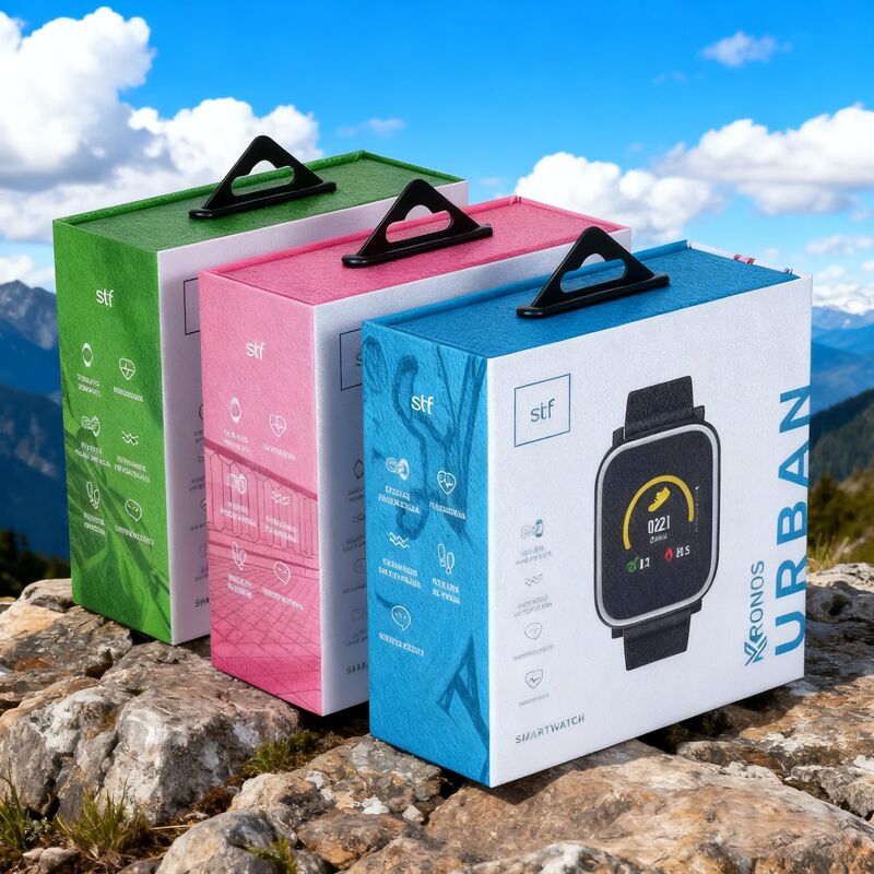 Scatola regalo in cartone riciclato di lusso con logo personalizzato per l'imballaggio di custodie per cinturini per smartwatch