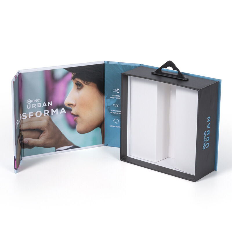 Scatola regalo in cartone riciclato di lusso con logo personalizzato per l'imballaggio di custodie per cinturini per smartwatch