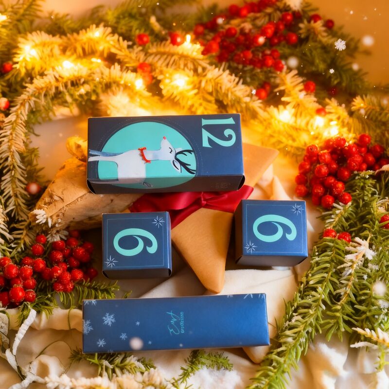 Scatola regalo in cartone personalizzabile rossa natalizia con coperchio e base per ingrosso e dettaglio