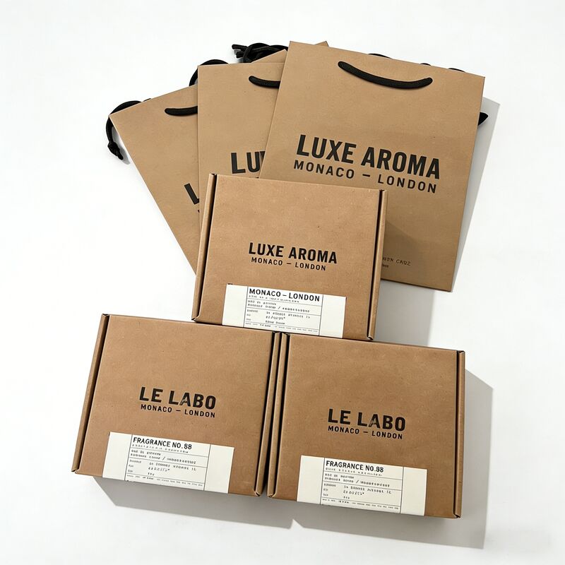 Scatola di imballaggio per profumi stampati su misura eco-compatibile con inserto interno per bottiglia da 50 ml OEM all'ingrosso
