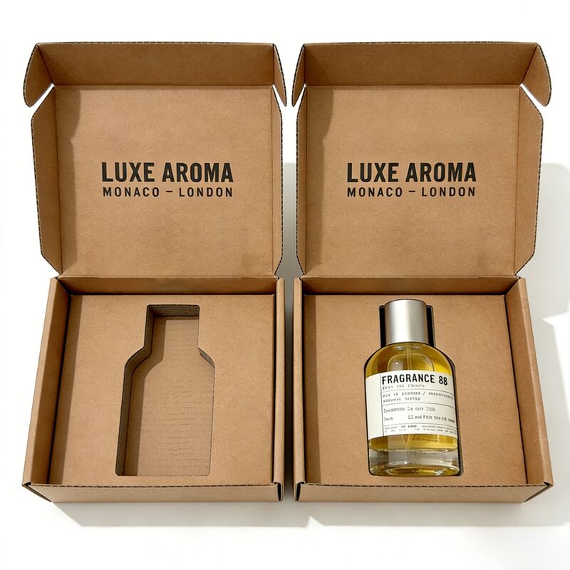 Scatola di imballaggio per profumi stampati su misura eco-compatibile con inserto interno per bottiglia da 50 ml OEM all'ingrosso