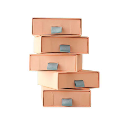 Colore personale rosa dei contenitori di regalo dei gioielli del cartone