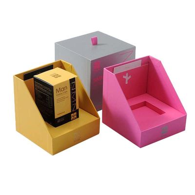 Borsa di carta d'imballaggio rosa dorata su ordinazione del regalo del contenitore di regalo della candela