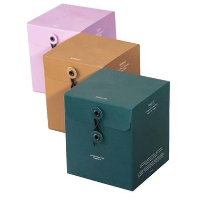 Il contenitore di regalo rigido elegante di vendita al dettaglio della candela colora lo spostamento degli occhielli