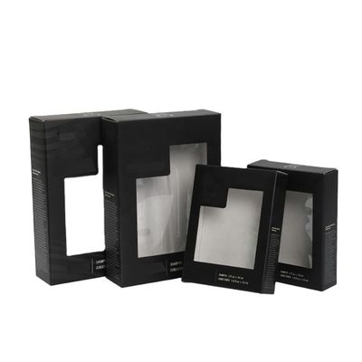trasporto Tuck Top Mailer Box Custom del nero 6x4x3 con la finestra