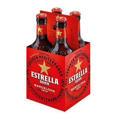 Abitudine resistente del pacchetto dei vassoi 4-6 della birra del cartone stampata con le maniglie
