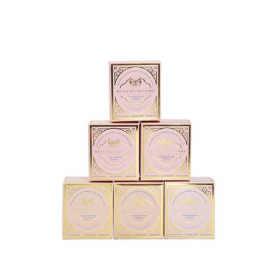 Il lato di carta rosa del doppio di Tuck End Folding Carton Box ha stampato la timbratura dorata della stagnola