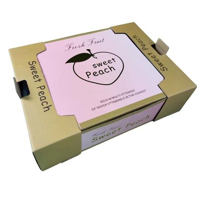 Inserzione del cartone della schiuma di Tray Gift Pack Foldable With della frutta del cartone della pesca