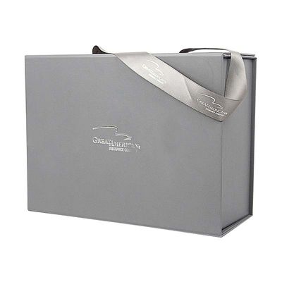 Stagnola su ordinazione piegante d'argento di lusso del contenitore di regalo che timbra Logo With Ribbon Handle