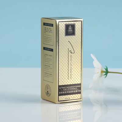 Luxury Gold Skincare Cartone Scatola Imballaggio Per Essenza Idratante Bottiglia Dimensioni personalizzate