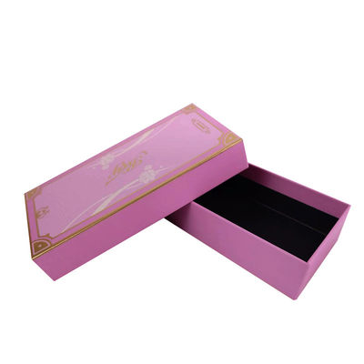 Logo personalizzato Scatole di regalo di Natale rosa grandi Cosmetici Imballaggio con coperchio