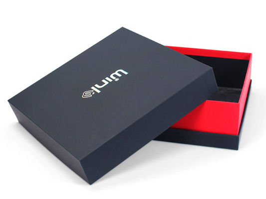 Cartone rosso Magnetico Custom Gift Box con Luxury Nero Capo Base all'ingrosso