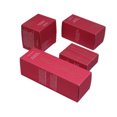 Imballaggio stampato con logo personalizzato Scatole per la cura della pelle con carta a texture rosse solide