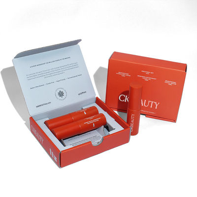 Scatole vuote per labbra personalizzate Fashion Desigh Orange Magnetic Paper Box dal produttore di imballaggi